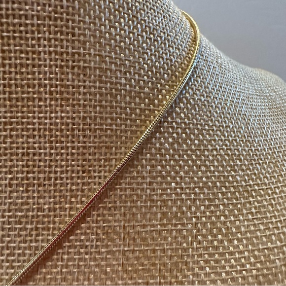 NWT Nordstrom Necklace gold w/ chain tassel on round pendant, sliding ball close - Picture 10 of 13